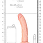 Dildo realista RealRock de Shots | Dildo grande de 18 cm | Dildo grande curvo | Dildo color carne con ventosa