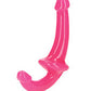 Shots RealRock 6" Strapless Strap-On que brilla en la oscuridad - Rosa neón