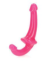 Shots RealRock 6" Strapless Strap-On que brilla en la oscuridad - Rosa neón