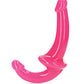 Shots RealRock 6" Strapless Strap-On que brilla en la oscuridad - Rosa neón