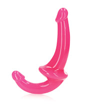 Shots RealRock 6" Strapless Strap-On que brilla en la oscuridad - Rosa neón