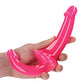 Shots RealRock 6" Strapless Strap-On que brilla en la oscuridad - Rosa neón