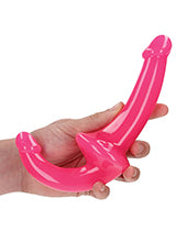 Shots RealRock 6" Strapless Strap-On que brilla en la oscuridad - Rosa neón
