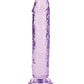 Dildo anal Shots RealRock | Dildo grande transparente de 17.78 cm | Dildo morado recto con ventosa