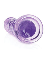 Dildo anal Shots RealRock | Dildo grande transparente de 17.78 cm | Dildo morado recto con ventosa