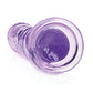 Dildo anal Shots RealRock | Dildo grande transparente de 17.78 cm | Dildo morado recto con ventosa