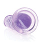 Dildo realista RealRock de Shots | Dildo grande de 20 cm transparente | Dildo morado recto con ventosa