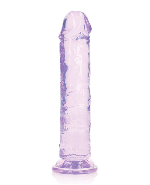 Dildo realista RealRock de Shots | Dildo grande de 20 cm transparente | Dildo morado recto con ventosa