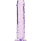 Dildo realista RealRock de Shots | Dildo grande de 20 cm transparente | Dildo morado recto con ventosa