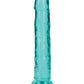 Dildo realista Shots RealRock | Dildo grande de 25 cm cristalino | Dildo recto con ventosa