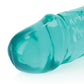 Dildo realista Shots RealRock | Dildo grande de cristal transparente de 33 cm | Dildo doble turquesa | Dildo anal