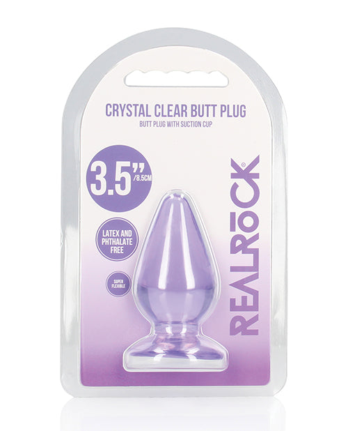 Tapón Anal RealRock Crystal Clear de 3,5" - Morado