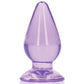 Tapón Anal RealRock Crystal Clear de 3,5" - Morado