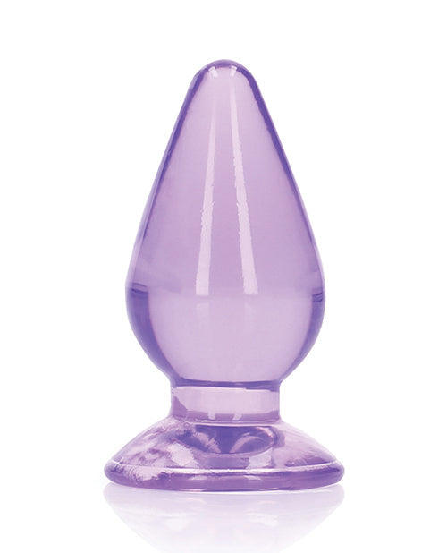 Tapón Anal RealRock Crystal Clear de 3,5" - Morado