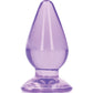 Tapón Anal Transparente Shots RealRock Crystal de 4,5" - Morado