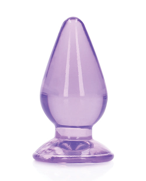 Tapón Anal Transparente Shots RealRock Crystal de 4,5" - Morado