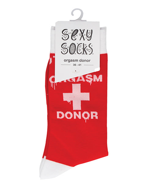 Chaussettes sexy pour donatrice d'orgasmes