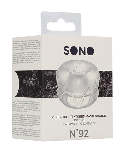 Masturbador texturizado reversible Shots Sono n.º 92 - Transparente