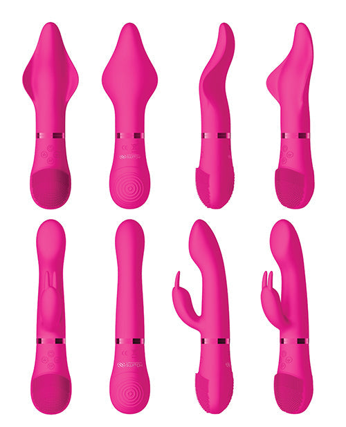 Vibromasseur Lapin Shots | Kit Plaisir Switch 1 Vibromasseur Clitoridien | Vibromasseur Point G Rose | Meilleur Vibromasseur pour Femmes