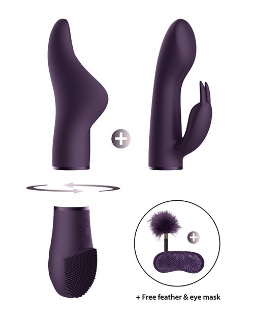 Vibromasseur point G Shots | Kit de plaisir Switch 1 vibromasseur clitoridien | Vibromasseur lapin violet | Meilleur vibromasseur pour femme
