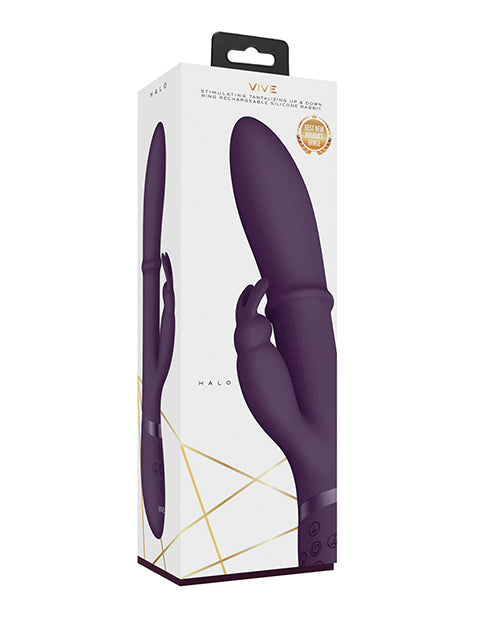Vibromasseur Rabbit Shots | Vibromasseur Halo Up & Down Ring Point G | Vibromasseur clitoridien Vive violet | Meilleur vibromasseur pour femme