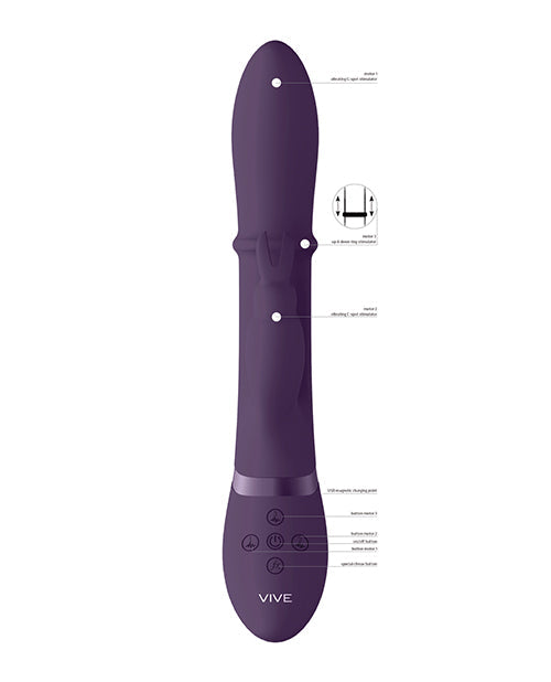 Vibromasseur Rabbit Shots | Vibromasseur Halo Up & Down Ring Point G | Vibromasseur clitoridien Vive violet | Meilleur vibromasseur pour femme