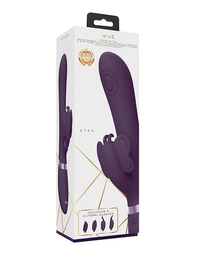 Vibromasseur Vive G-Spot Shots | Accessoires Vibromasseur Clitoridien Etsu Pulse | Vibromasseur Lapin Violet | Meilleur Vibromasseur pour Femmes