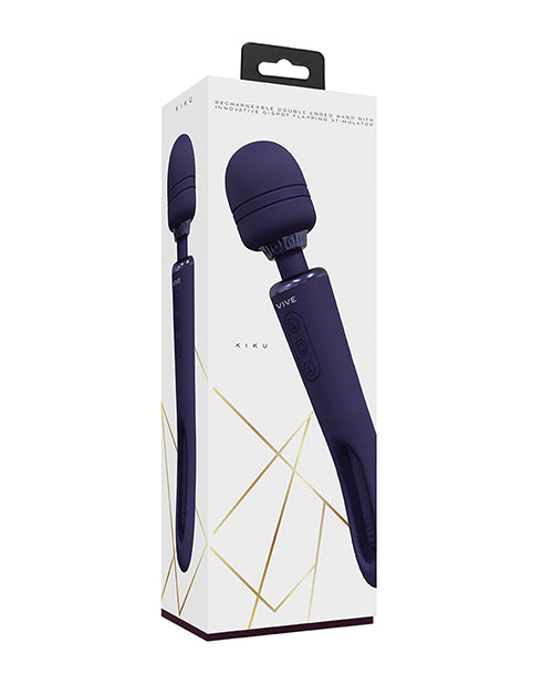Vibromasseur Clitoridien Vive Shots | Vibromasseur Baguette Double Kiku | Stimulateur Vibromasseur Point G Violet