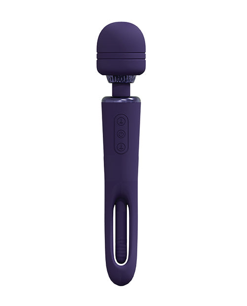 Vibromasseur Clitoridien Vive Shots | Vibromasseur Baguette Double Kiku | Stimulateur Vibromasseur Point G Violet
