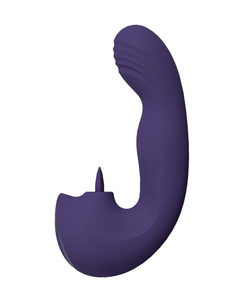 Vibromasseur et stimulateur de point G triple action Shots Yumi - Violet