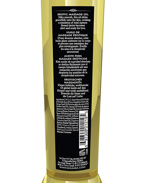 Huile de massage Shunga - 8 oz Fleur de minuit