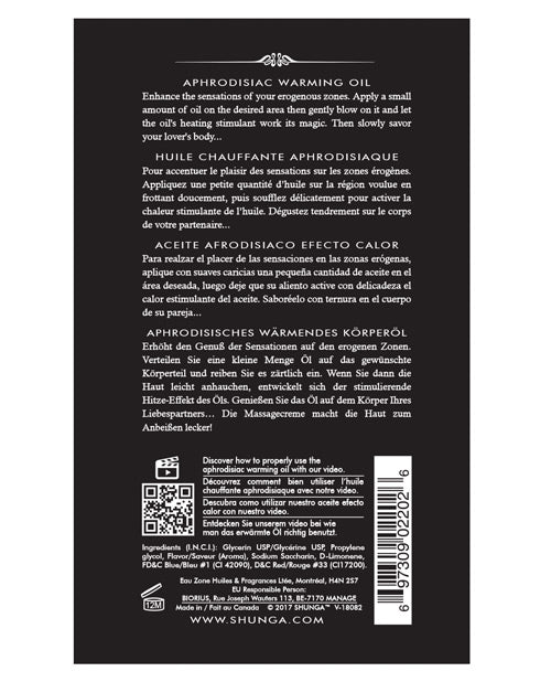 Shunga Aceite Caliente - 3.5 oz Frutas Exóticas
