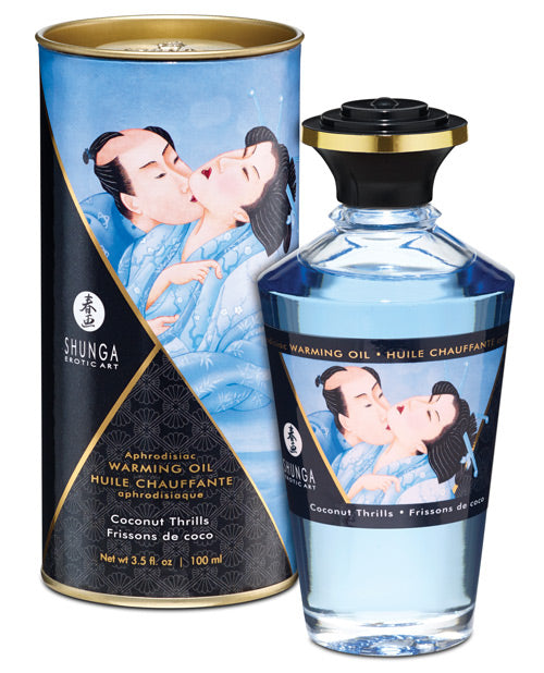 Shunga Aceite de Masaje Calentador - 3.5 oz Delicias de Coco