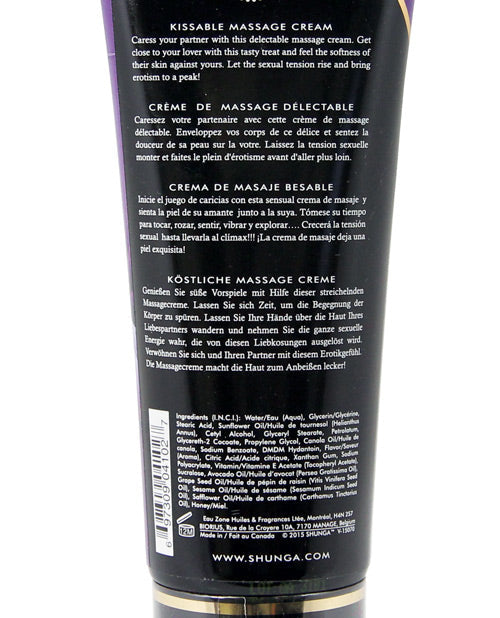Crème de massage Shunga Kissable - 7 oz Fruits exotiques