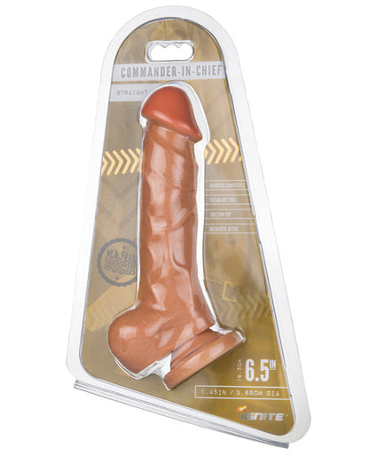 Gode ceinture Major Dick | Gros gode droit avec couilles | Commandant en chef Vanilla