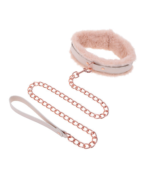 Sex & Mischief Peaches 'n CreaMe Collar y correa de piel