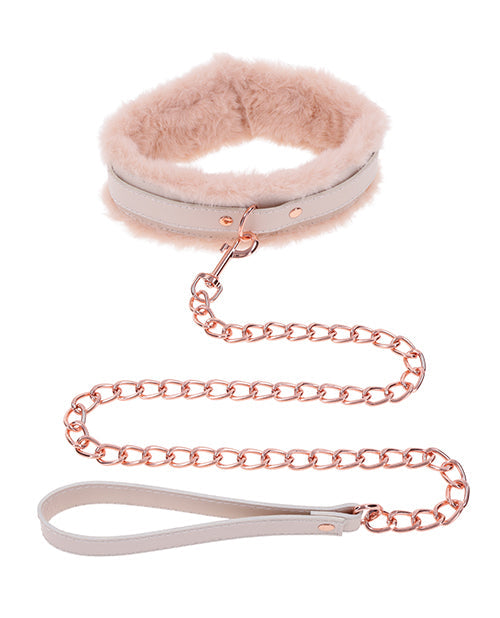 Sex & Mischief Peaches 'n CreaMe Collar y correa de piel