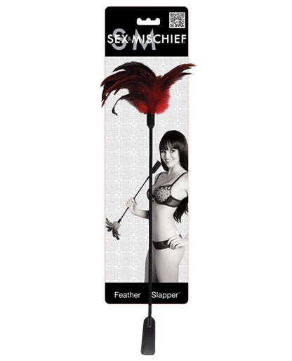 Batteur à plumes Sex & Mischief - Plumes rouges/noires