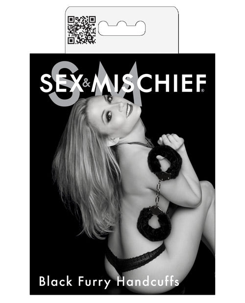Menottes en fausse fourrure Sex & Mischief - Noires