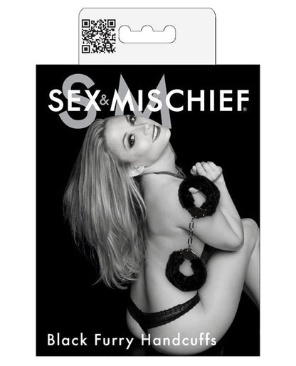 Menottes en fausse fourrure Sex & Mischief - Noires
