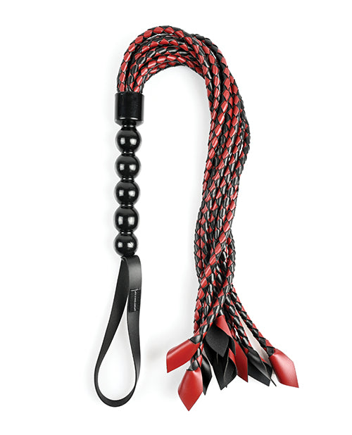 Flogger trenzado Saffron - Rojo/Negro