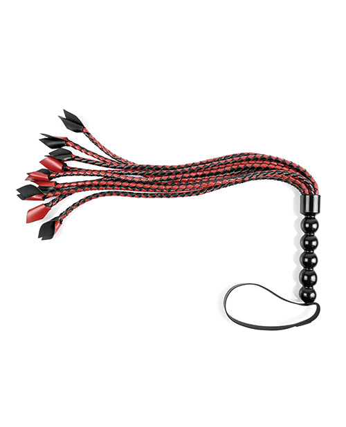 Flogger trenzado Saffron - Rojo/Negro