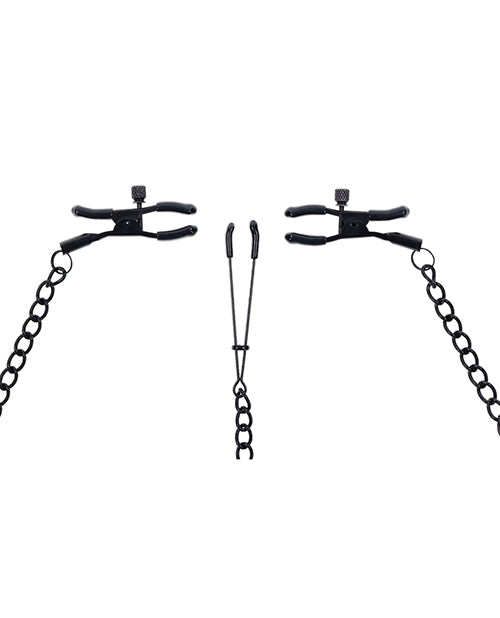 Chaîne safran téton au clitoris - Noir