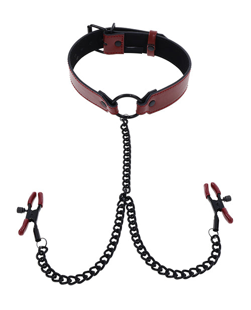 Collier Safran avec Pinces à Tétons Chaînette