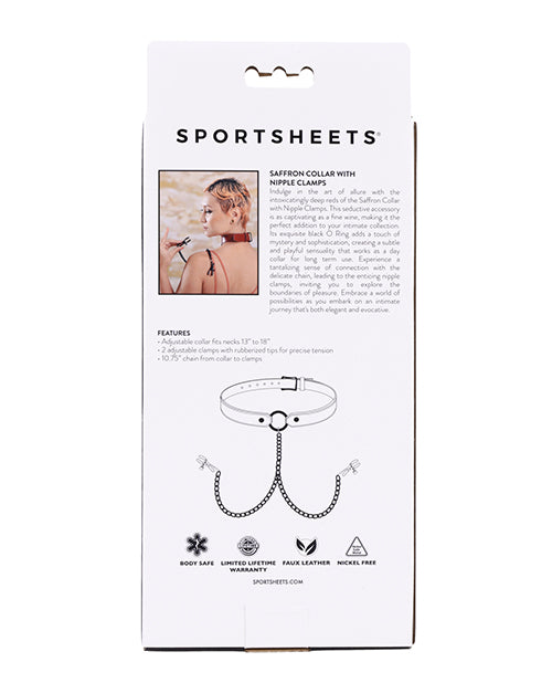 Collier Safran avec Pinces à Tétons Chaînette