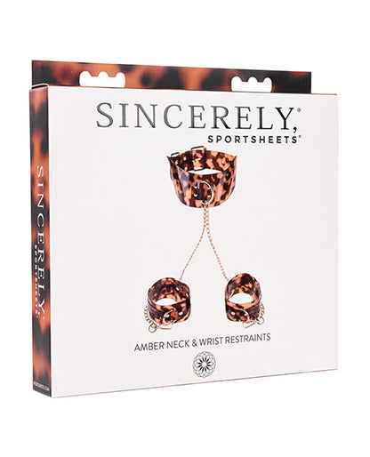 Atentamente Amber Restricción de Cuello y Muñecas