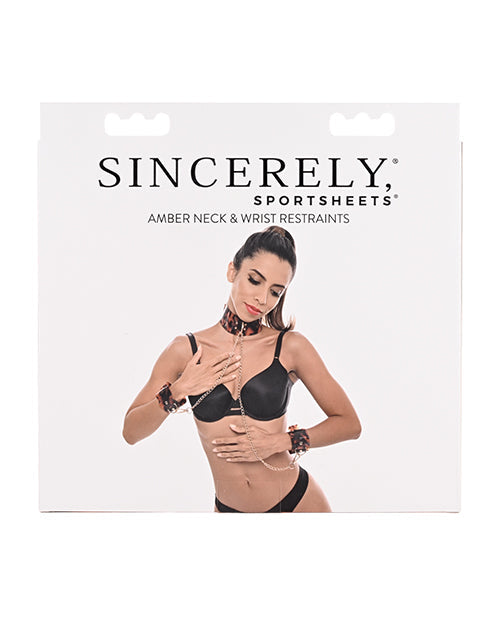 Atentamente Amber Restricción de Cuello y Muñecas