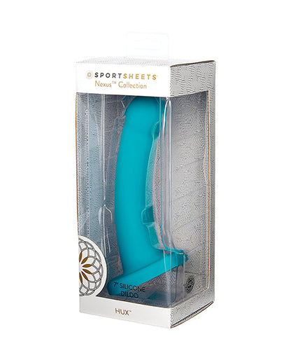 Gode ceinturon réaliste Nexus | Gode en silicone | Gros gode de 18 cm | Gode à ventouse Hux turquoise