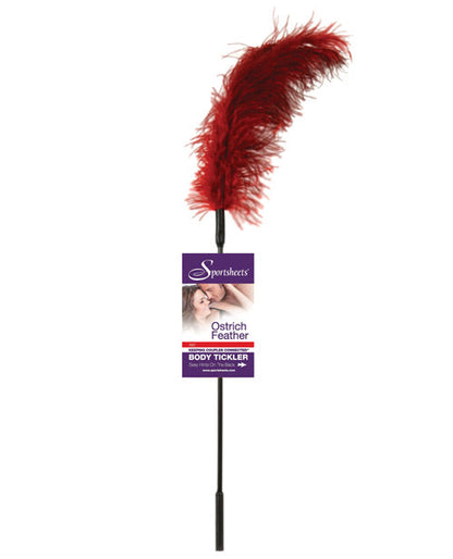 Sportsheets Body Tickler Pluma de Avestruz - Roja