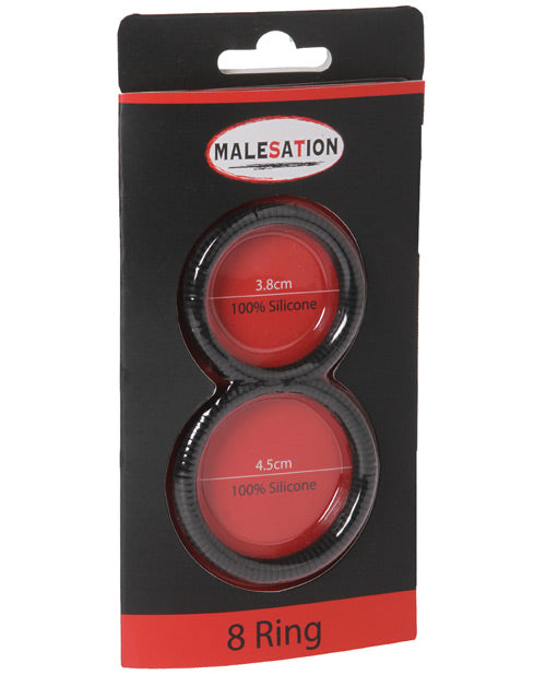 Anillo para el pene MALESATION en forma de ocho - Negro